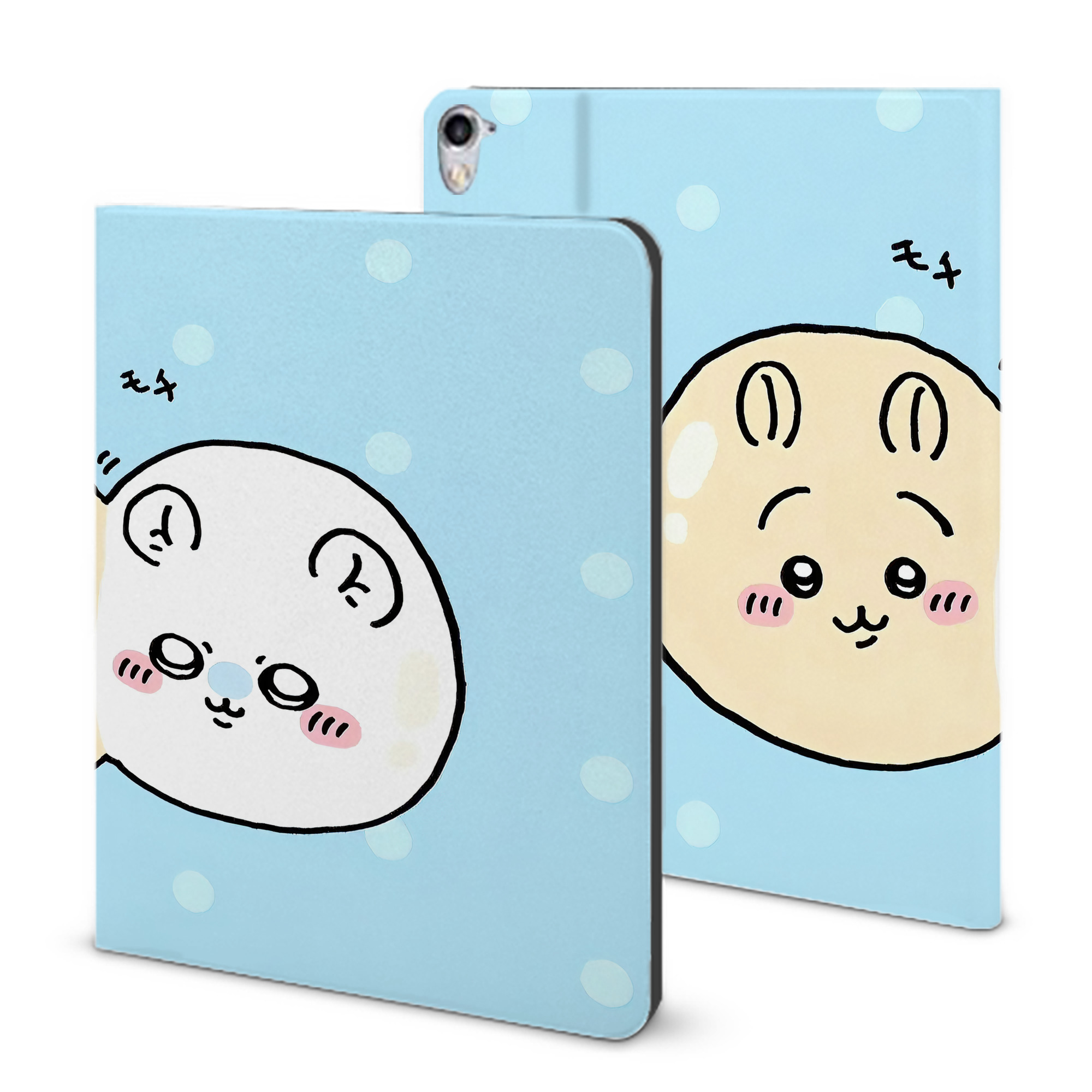 （画像用） ちいかわ Chii-kawa IPad ケース ブック型 PUレザー TPU 耐衝撃 軽量 薄型 ペン収納なし 全面保護 IPad 各モデル対応